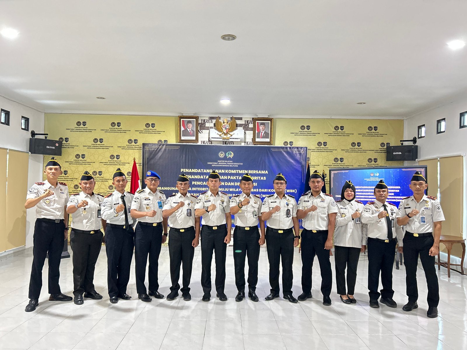 Deklarasi Pembangunan ZI, Kanwil Ditjenpas Babel Gelar Penandatanganan Komitmen Bersama dan Pakta Integritas